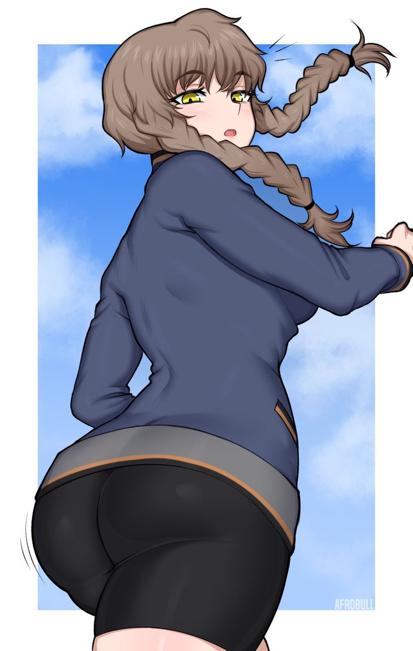 amane suzuha (science adventure and 1 more) drawn by afrobull