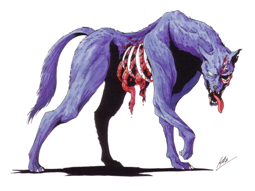 zombie dog (shin megami tensei and 1 more) drawn by kazuma_kaneko