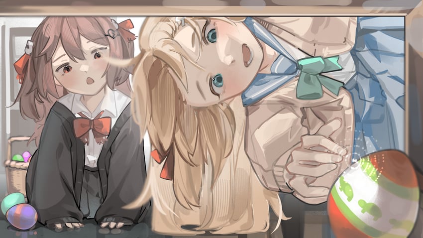 neuro-sama and evil neuro-sama (vedal ai) drawn by sai_sakana
