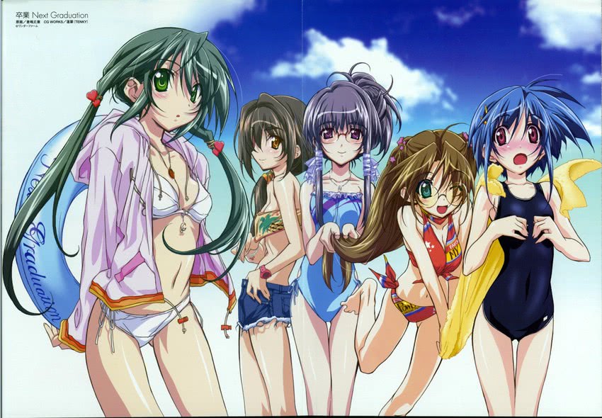 takagi reika, shimura moko, katou yuuka, nakamoto azusa, and arai katsumi (graduation and 1 more) drawn by kurashima_tomoyasu