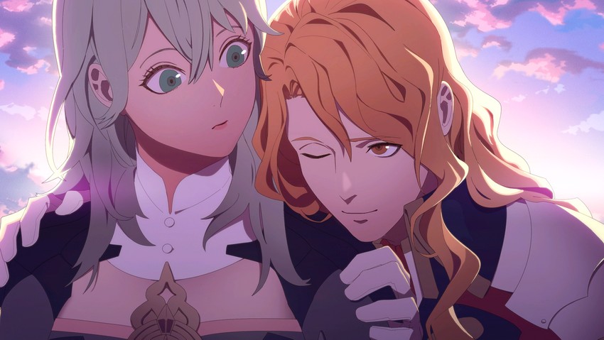 female byleth and ferdinand von aegir (fire emblem and 1 more) drawn by kurahana_chinatsu