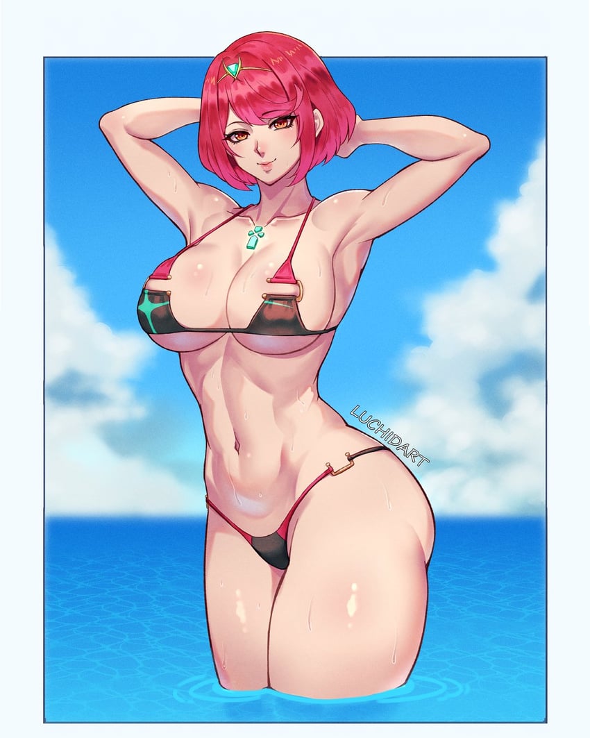 pyra (xenoblade chronicles and 1 more) drawn by luchidart