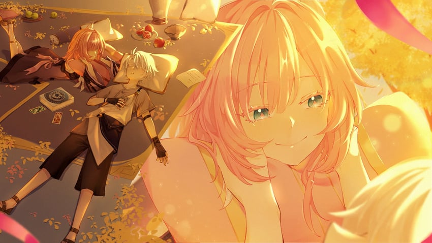 cyrene and phainon (honkai and 1 more) drawn by zura_zzz