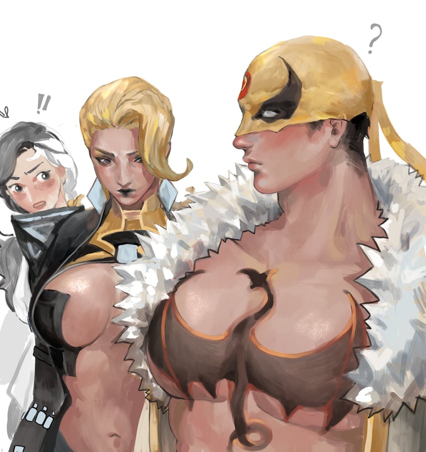 emma frost, luna snow, lin lie, and iron fist (marvel and 2 more) drawn by pearlyx_z