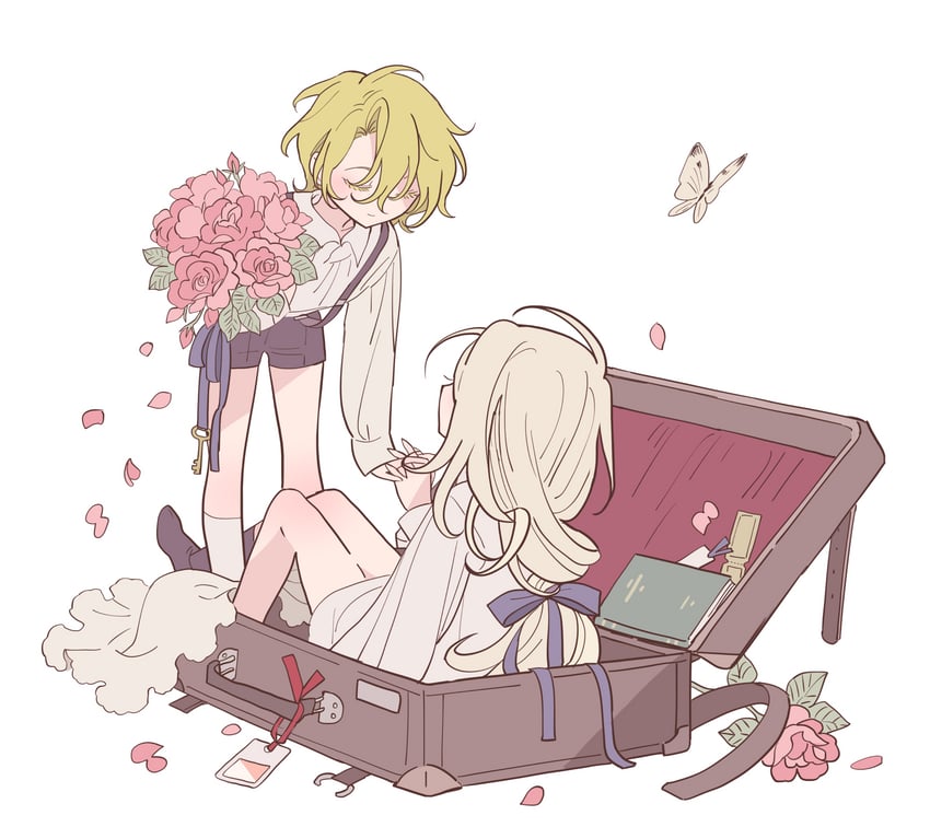 ran nagisa and tomoe hiyori (ensemble stars!) drawn by meremero