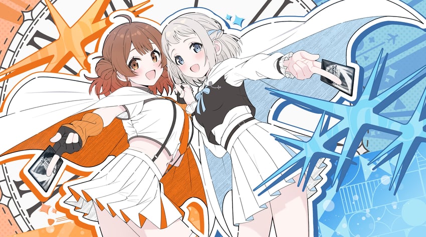 hanami ume and katsuragi lilja (idolmaster and 2 more) drawn by hibikikyouto
