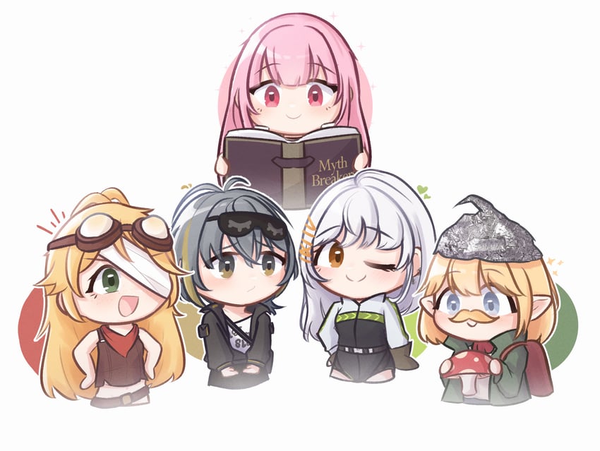 gawr gura, mori calliope, ninomae ina'nis, takanashi kiara, watson amelia, and 4 more (hololive and 3 more) drawn by moon_ldl