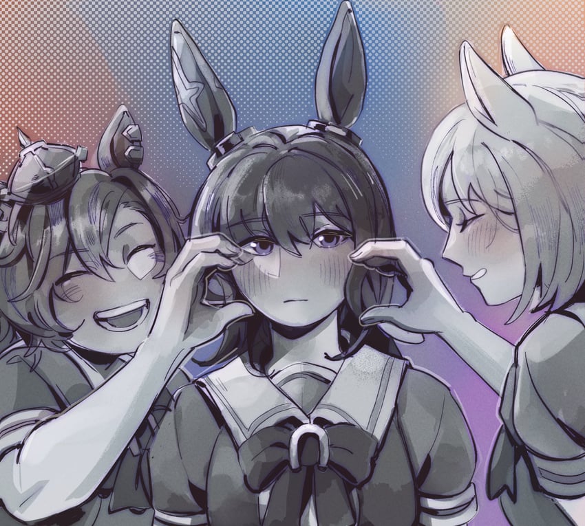 admire vega, t.m. opera o, and narita top road (umamusume and 1 more) drawn by sappy_sprout