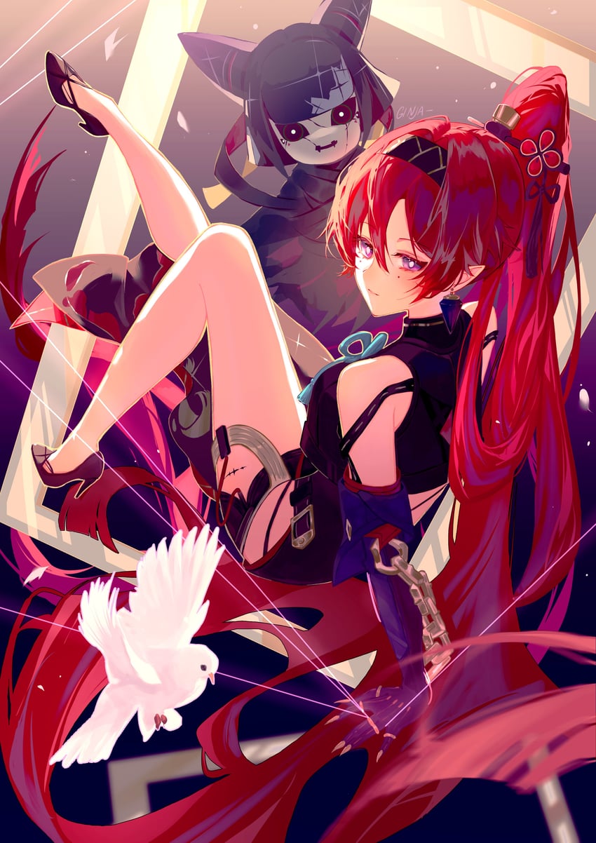 yinlin and zapstring (wuthering waves) drawn by ginja_(ginja_uwu)