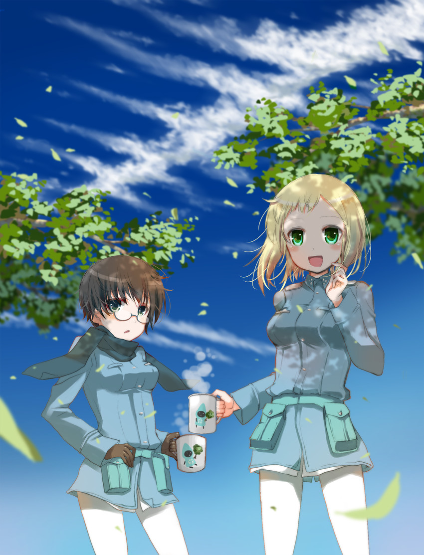 elma leivonen and eini a lukkanen (world witches series and 2 more) drawn by suomio
