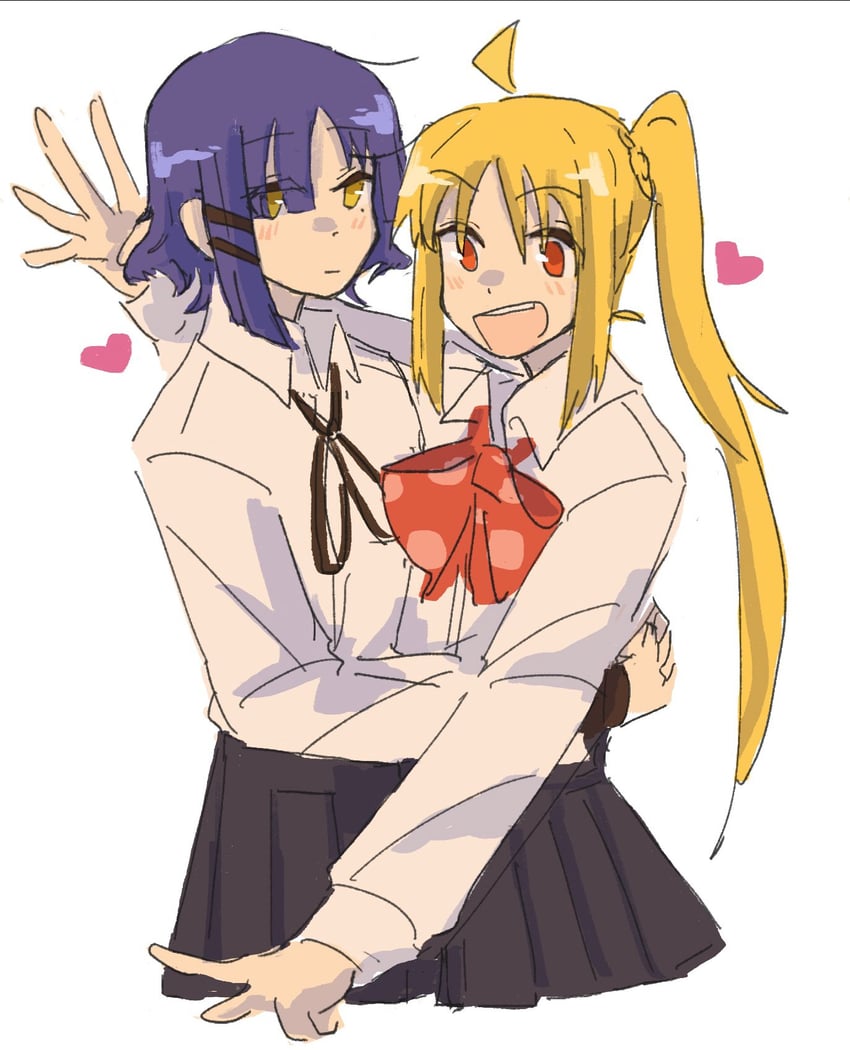 ijichi nijika and yamada ryo (bocchi the rock!) drawn by kitsu_nemuru