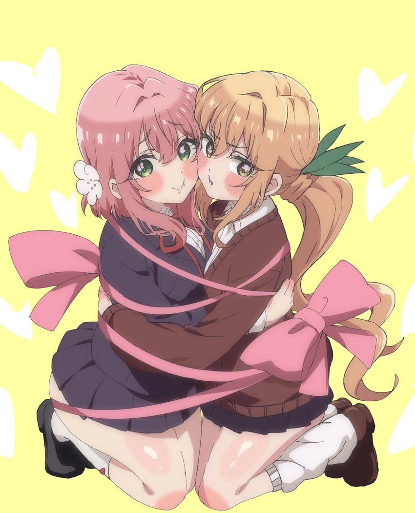 hanazono hakari and inda karane (kimi no koto ga dai dai dai dai daisuki na 100-nin no kanojo) drawn by or2_(sahr7857)