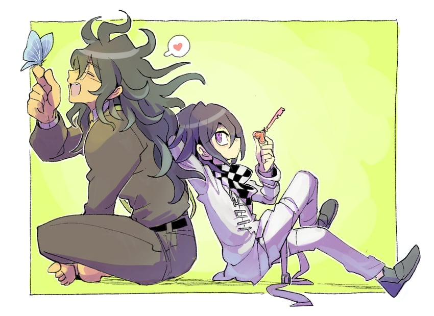 oma kokichi and gokuhara gonta (danganronpa and 1 more) drawn by kumakoro_(tetsupag)