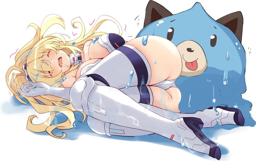 dogoo and yellow heart (neptune and 1 more) drawn by iwashi_dorobou_-r-
