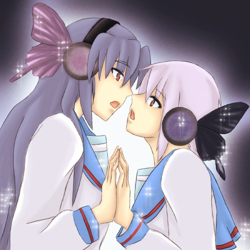 nagato yuki and asakura ryoko (vocaloid and 2 more) drawn by ryoo_natsu