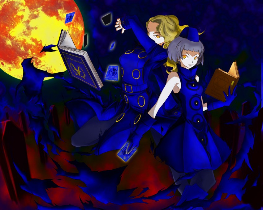 elizabeth and margaret (persona and 2 more) drawn by hanafusa_itsuki