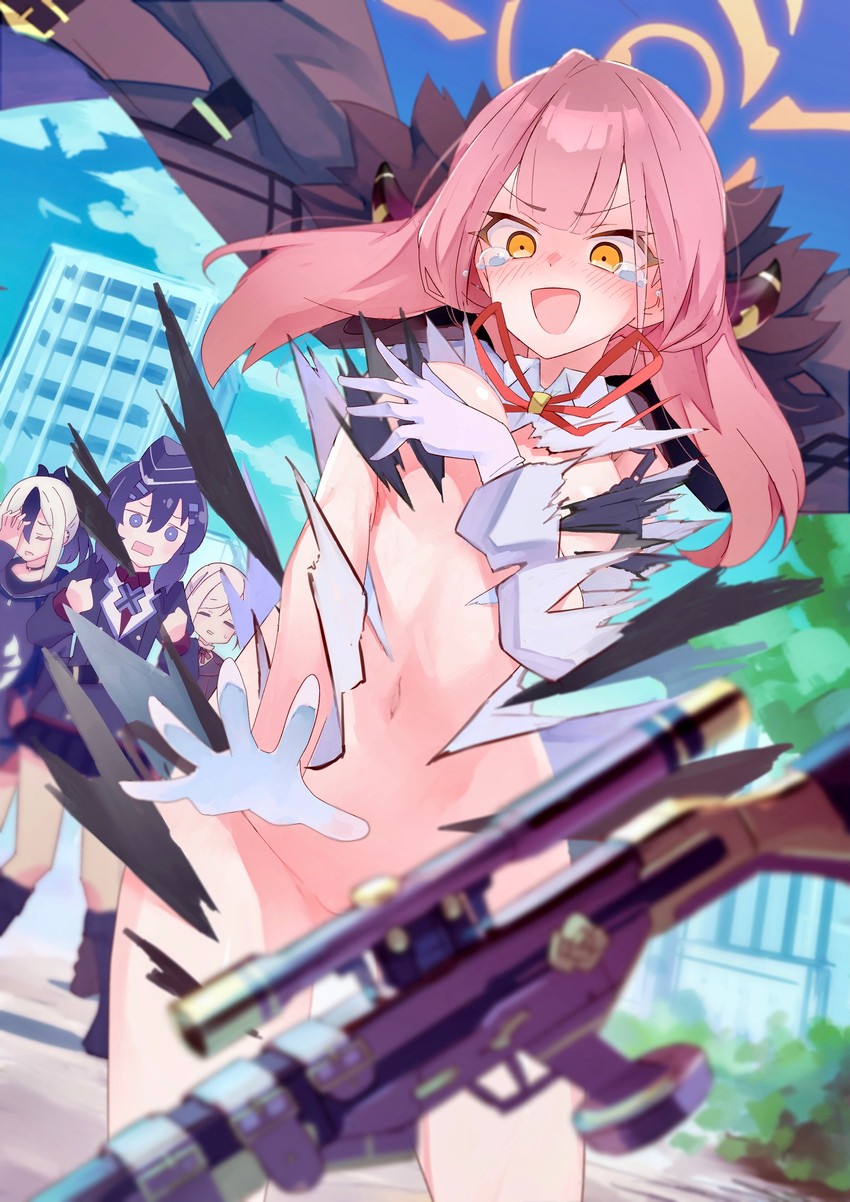 kayoko, aru, mutsuki, and haruka (blue archive) drawn by sakura_akami