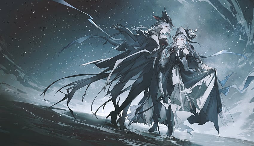 specter, specter the unchained, and gladiia (arknights) drawn by cheonyeon-hi