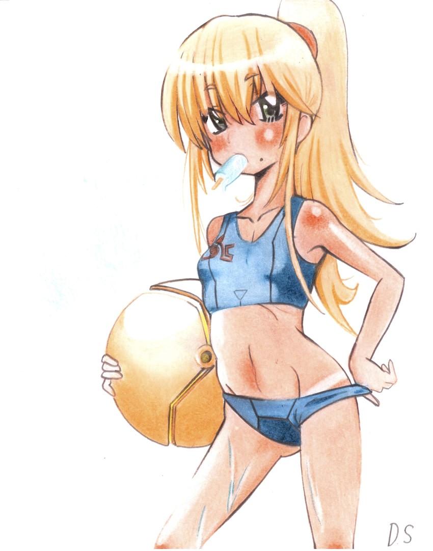 samus aran and kokonoe rin (metroid and 1 more) drawn by succubi_samus