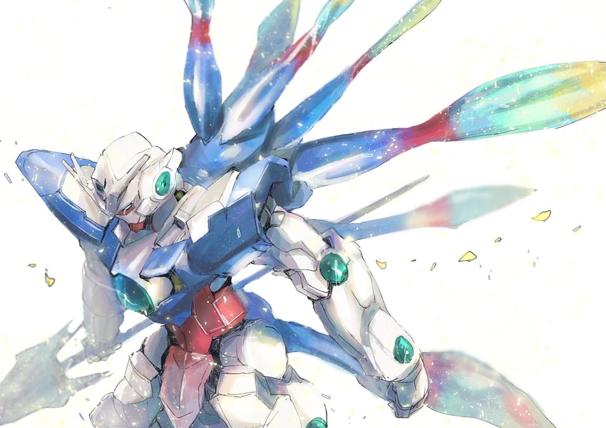 00 qan[t] and els qan[t] (gundam and 2 more) drawn by kare_(0621utak)