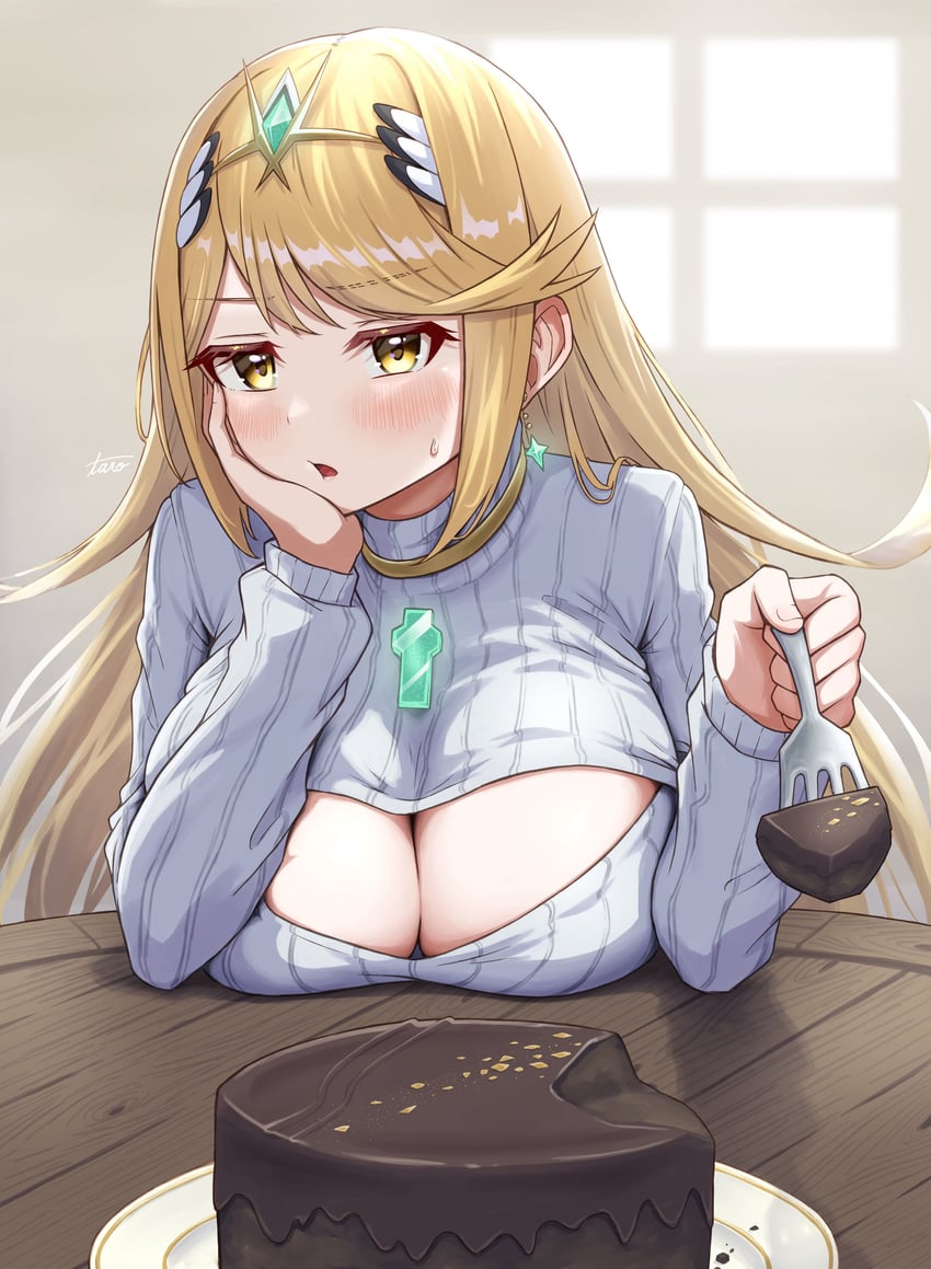 mythra (xenoblade chronicles and 1 more) drawn by taro_(peach_taro51)