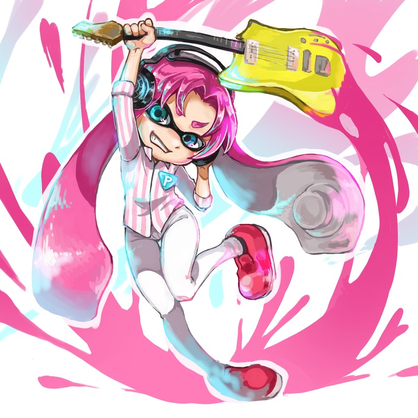 inkling player character, inkling girl, and hirasawa susumu (splatoon and 2 more) drawn by raito_(latek)