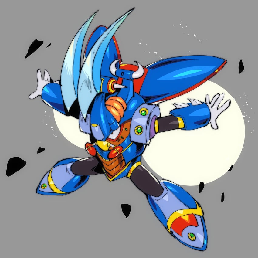 gravity beetle (mega man and 2 more) drawn by drawloverlala