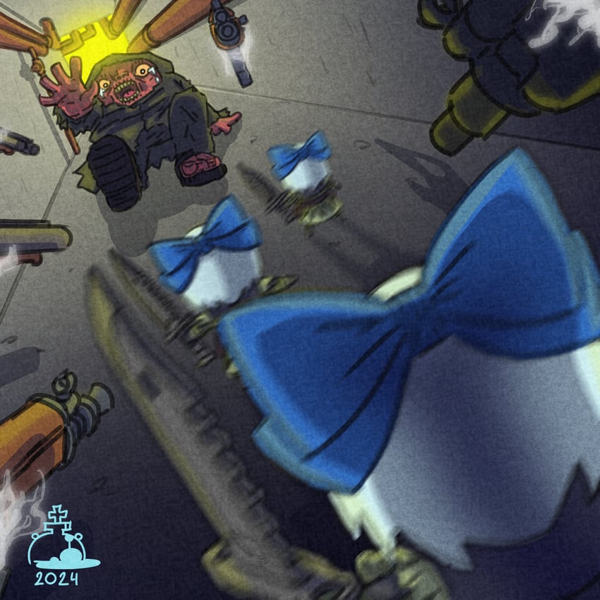 cirno and burer (touhou and 2 more) drawn by antykvarnyy_kalamar