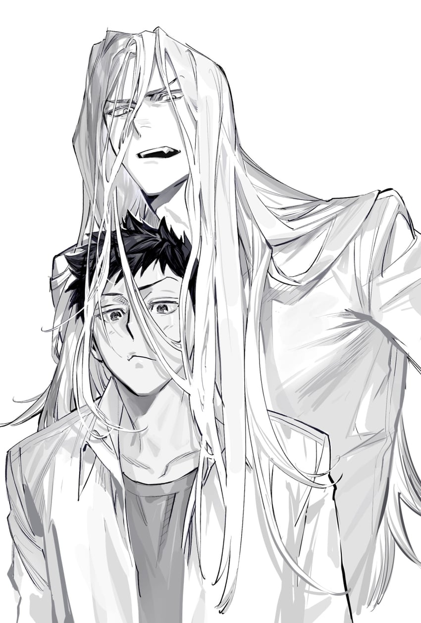 yamamoto takeshi and superbi squalo (katekyo hitman reborn!) drawn by sennin_(inoinox)