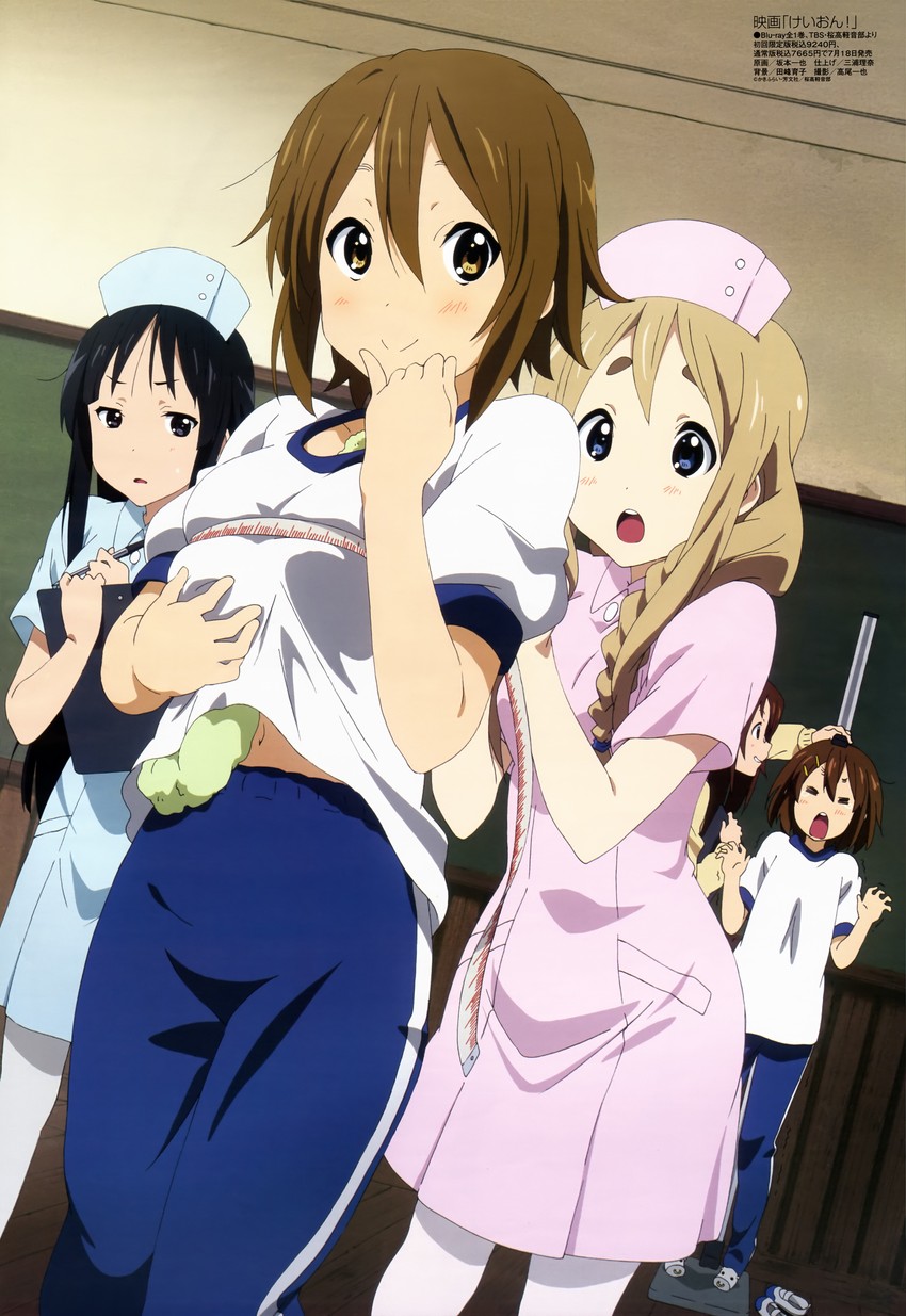 akiyama mio, hirasawa yui, tainaka ritsu, kotobuki tsumugi, and yamanaka sawako (k-on! and 2 more) drawn by sakamoto_kazuya