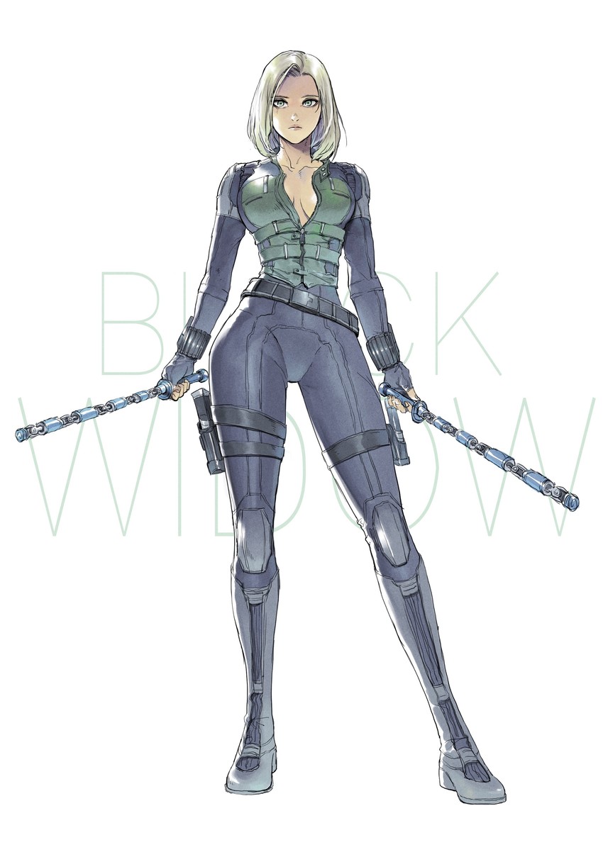 black widow and natasha romanoff (marvel and 3 more) drawn by devon_pan