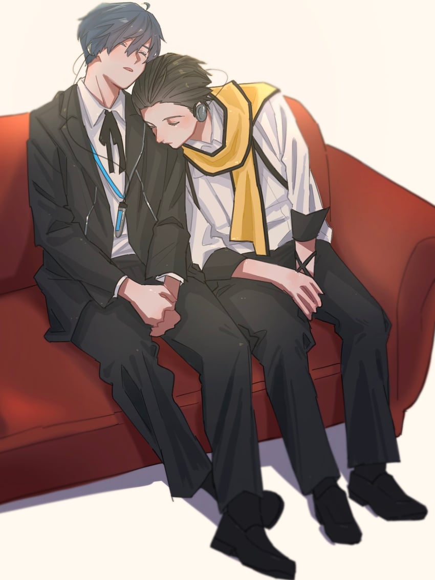 yuuki makoto and mochizuki ryouji (persona and 1 more) drawn by tokofu_u