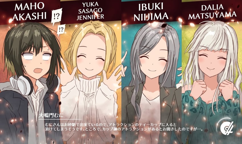 akashi maho, niijima ibuki, sasago jennifer yuka, and matsuyama dalia (super smash bros. and 1 more) drawn by bullfalk