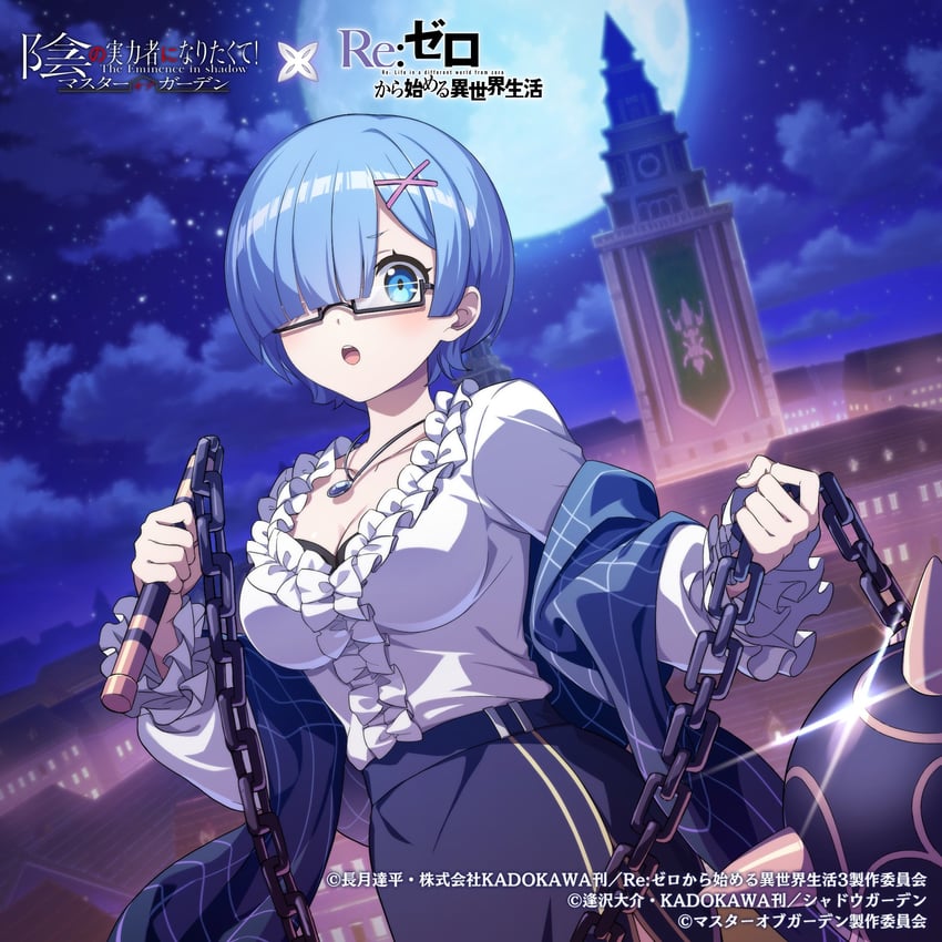 rem, minase inori, and beta (re:zero kara hajimeru isekai seikatsu and 2 more)