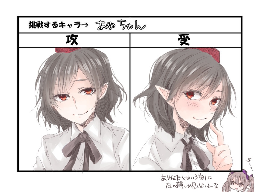 shameimaru aya and himekaidou hatate (touhou) drawn by tadano_kagekichi
