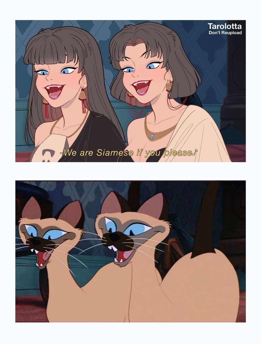 si and am (lady and the tramp) drawn by tarolotta