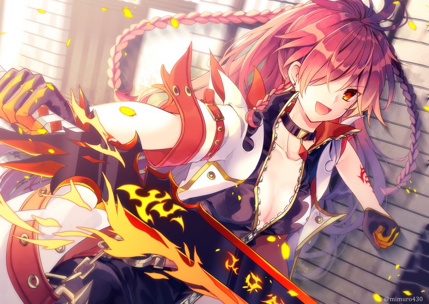 elesis and flame lord (elsword) drawn by mimuro430