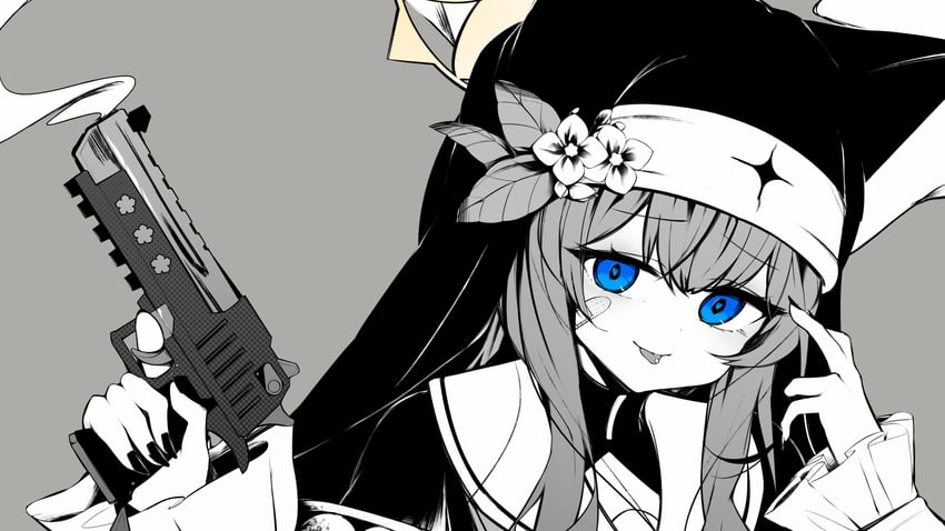 mari (blue archive and 1 more) drawn by greenteart