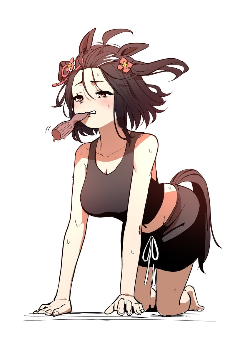 kitasan black (umamusume and 1 more) drawn by takuan_(taku1219oekaki)