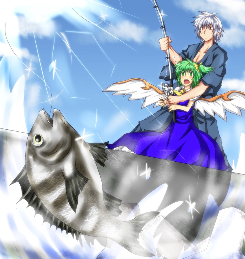 daiyousei and buront (touhou and 3 more) drawn by nonopomu