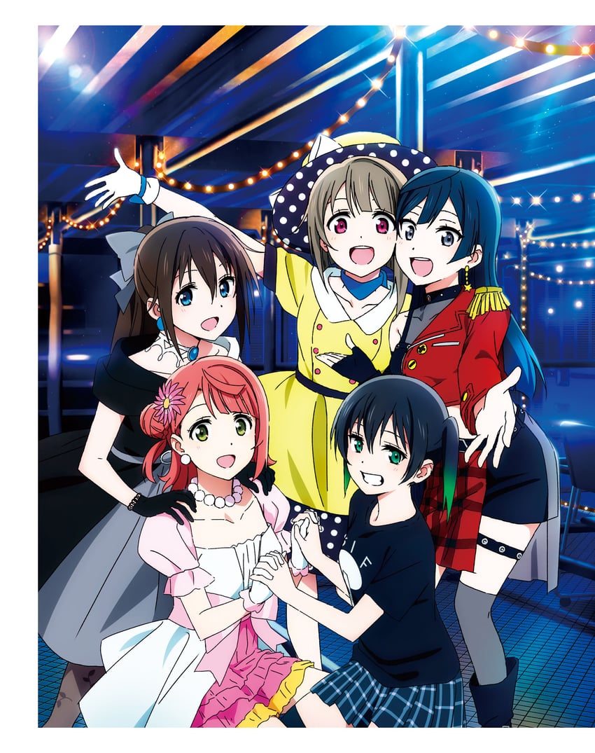 yuki setsuna, uehara ayumu, takasaki yu, osaka shizuku, and nakasu kasumi (love live! and 1 more) drawn by yokota_takumi