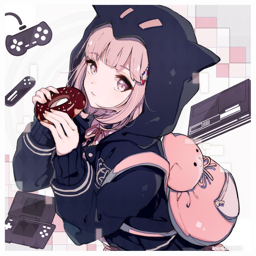 nanami chiaki (danganronpa and 2 more) drawn by captain_yue
