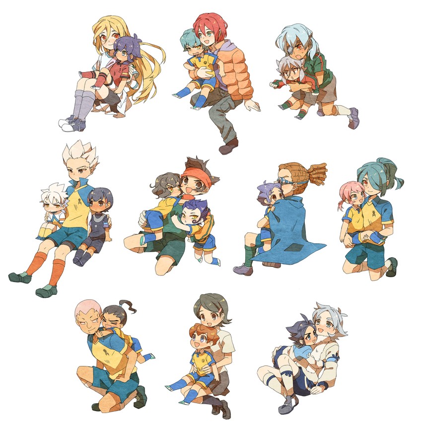 kirino ranmaru, shindou takuto, kariya masaki, afuro terumi, kazemaru ichirouta, and 16 more (inazuma eleven go and 1 more) drawn by honey-hopi