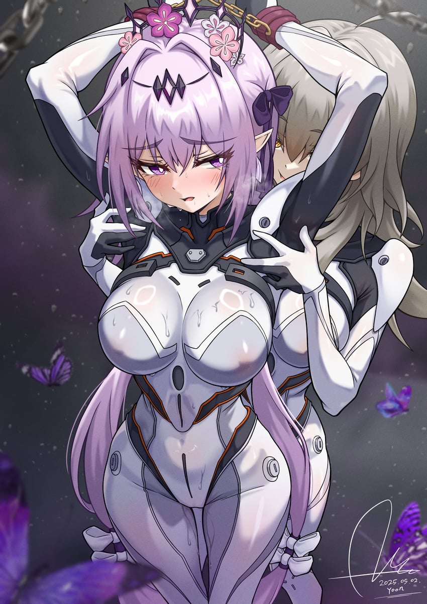 trailblazer, stelle, castorice, and firefly (honkai and 1 more) drawn by dasoin