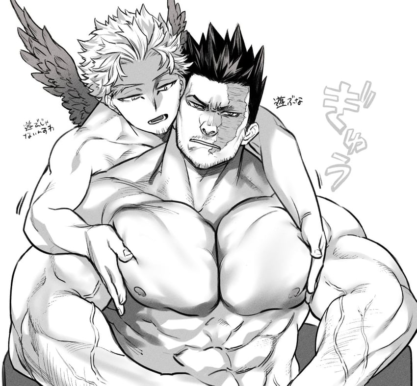 endeavor and hawks (boku no hero academia) drawn by yococco