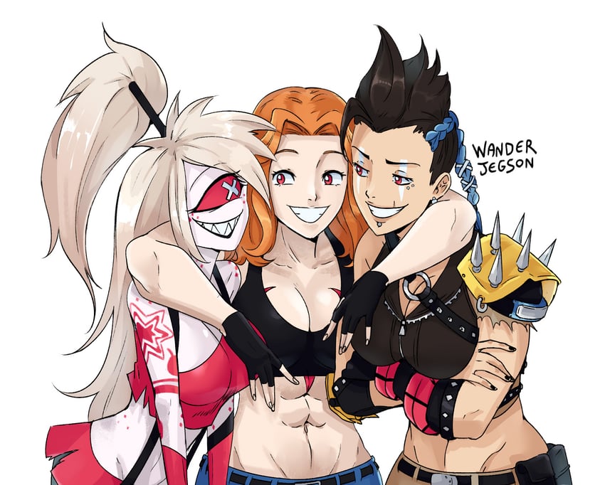 junker queen, soulbreaker, and cherri bomb (original and 5 more) drawn by wanderjegson