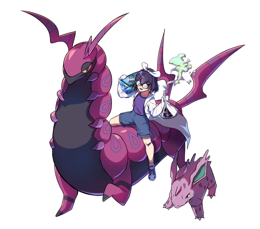 gastly, scolipede, nidorino, and duokhay (pokemon) drawn by duokhay