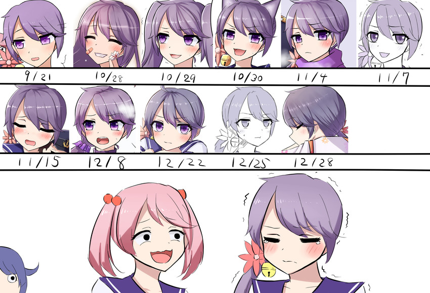akebono, sazanami, and taigei (kantai collection) drawn by neit_ni_sei