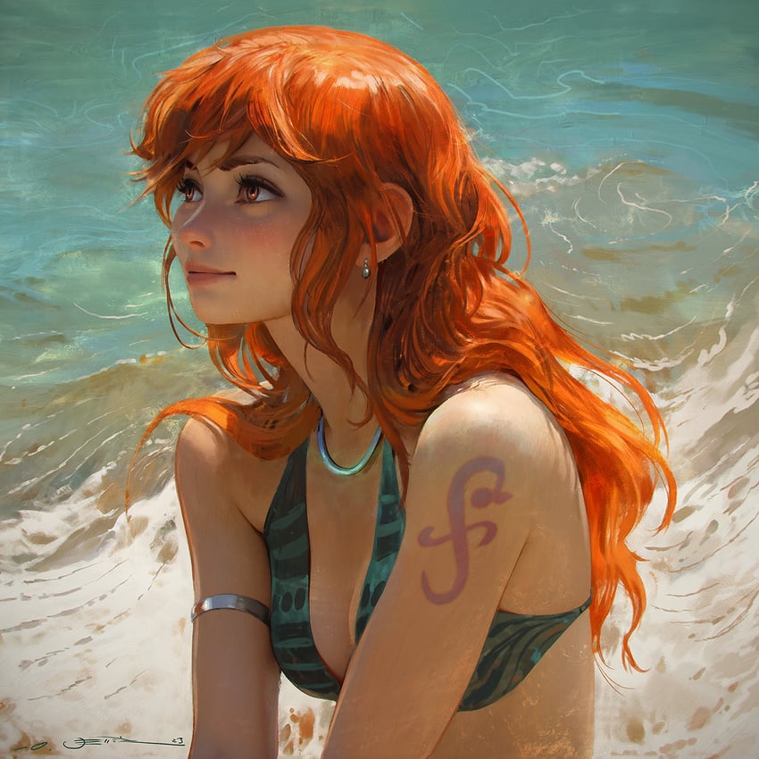 nami (one piece) drawn by oliver_wetter