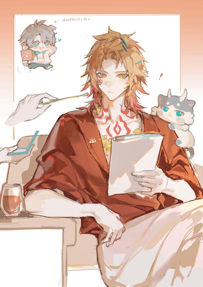 phainon and mydei (honkai and 1 more) drawn by iron_hailai